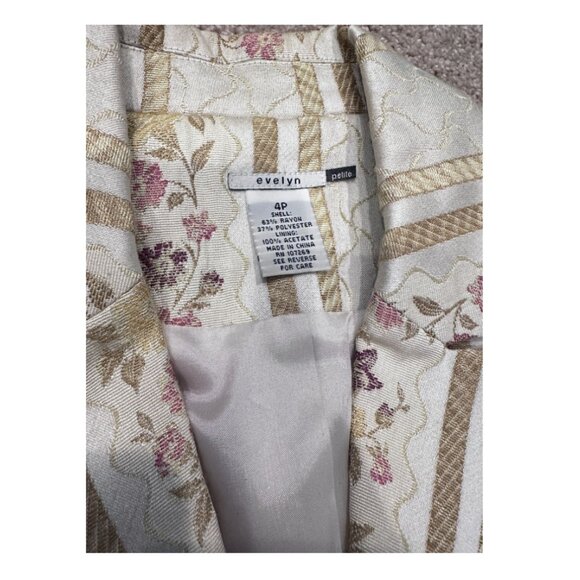 Evelyn Vintage Gold Floral Blazer - Picture 3 of 5